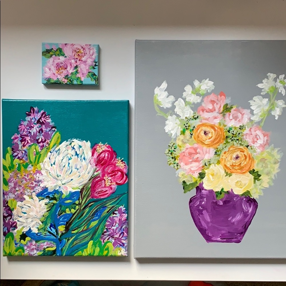 Original Art - Painting - Pink Peonies - Picture 6 of 10